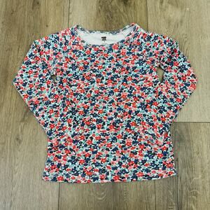Tea Blue And Pink Floral Long Sleeve T Shirt Girls Size 6